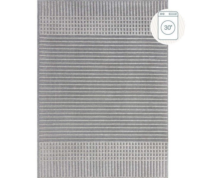 Šedý pratelný koberec z žinylky 120x160 cm Elton – Flair Rugs