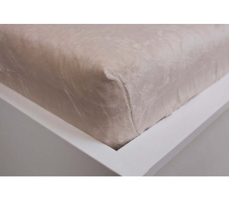 Krémové napínací prostěradlo z mikroflanelu 90x200 cm Basic – Jerry Fabrics