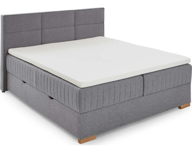 Šedá boxspring postel s úložným prostorem 160x200 cm Tambo – Meise Möbel