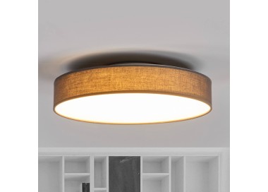  Lindby LED textilní stropní lampa Saira, 40 cm, šedá