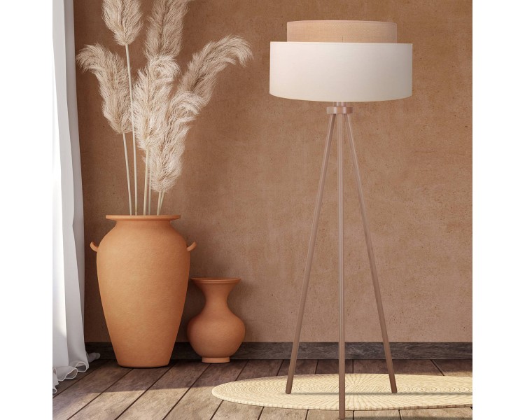  Duolla Stojací lampa Boho, třínožka ecru/juta výška 145cm