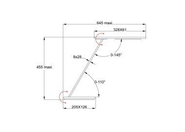  Aluminor LED stolní lampa Orbit s indukcí, zlatá