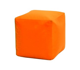 Sedací taburet CUBE oranžový s náplní